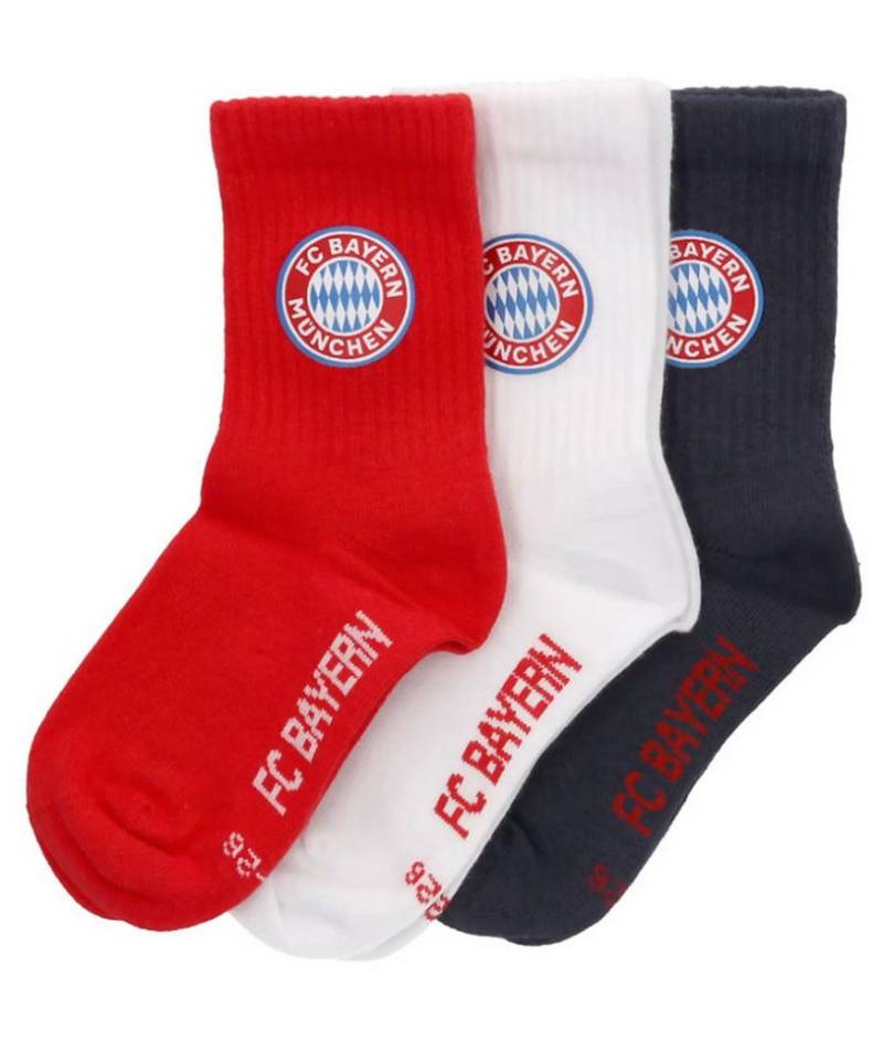 FC Bayern München Socken FC Bayern Crew Socken 3er Set Kinder von FC Bayern München