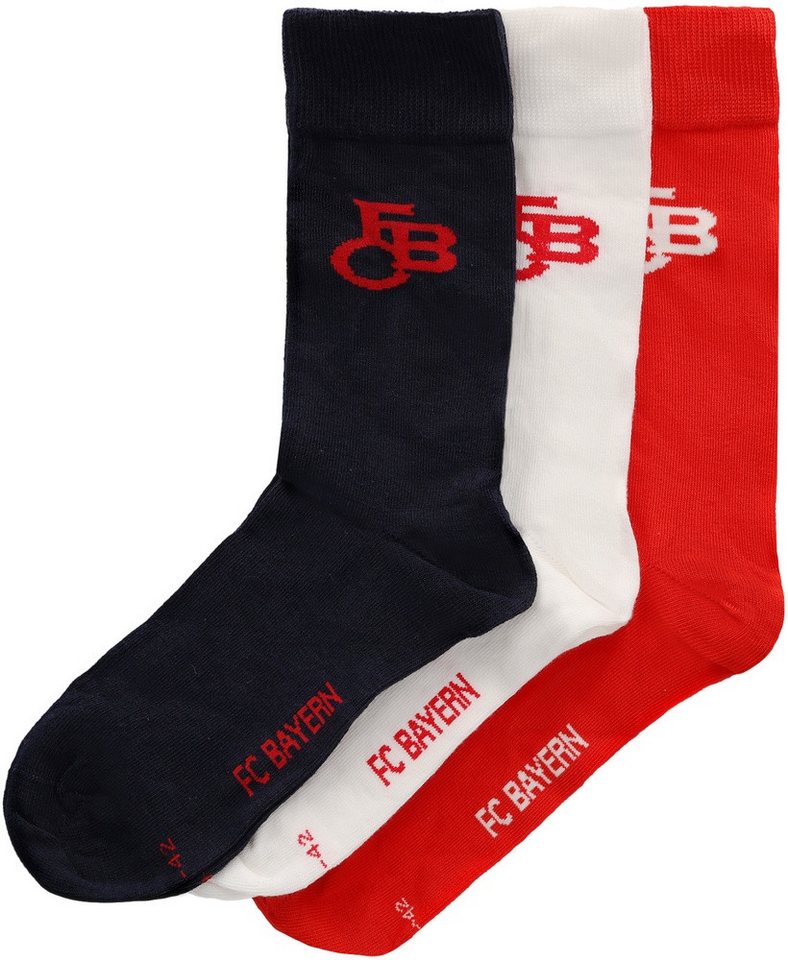 FC Bayern München Socken Socken 3er-Set FCB von FC Bayern München