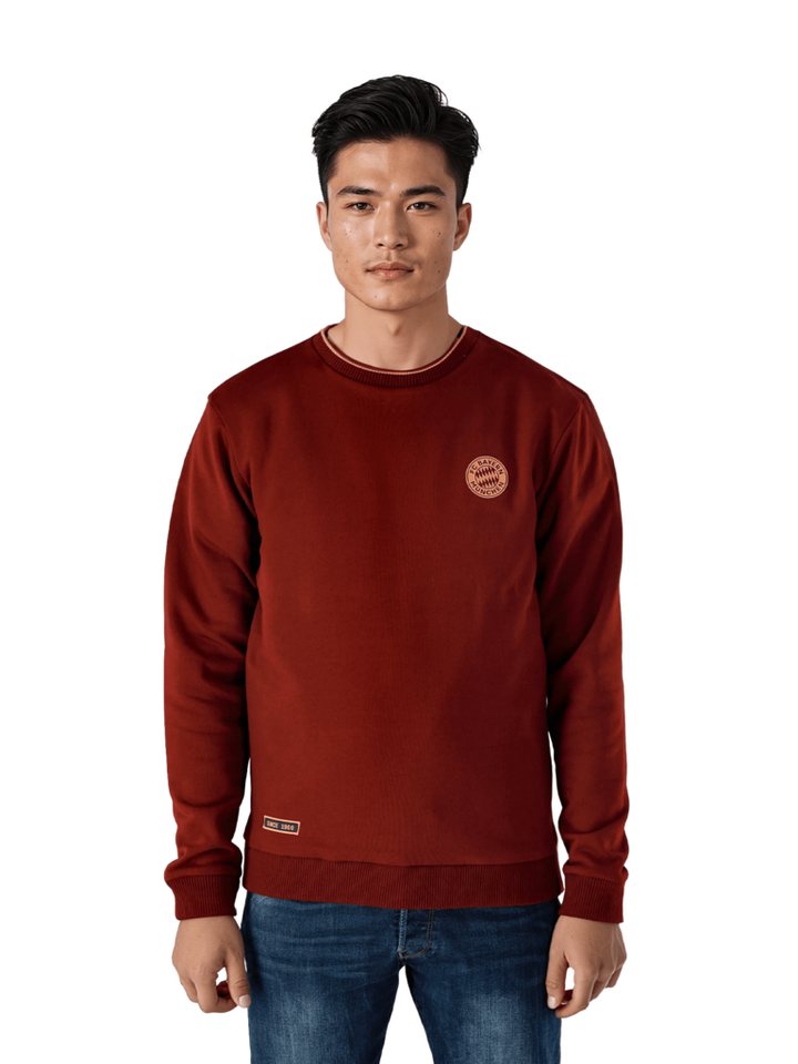 FC Bayern München Sweatshirt FC Bayern München, Sweatshirt Rekordmeister, Herren, Bordeaux von FC Bayern München