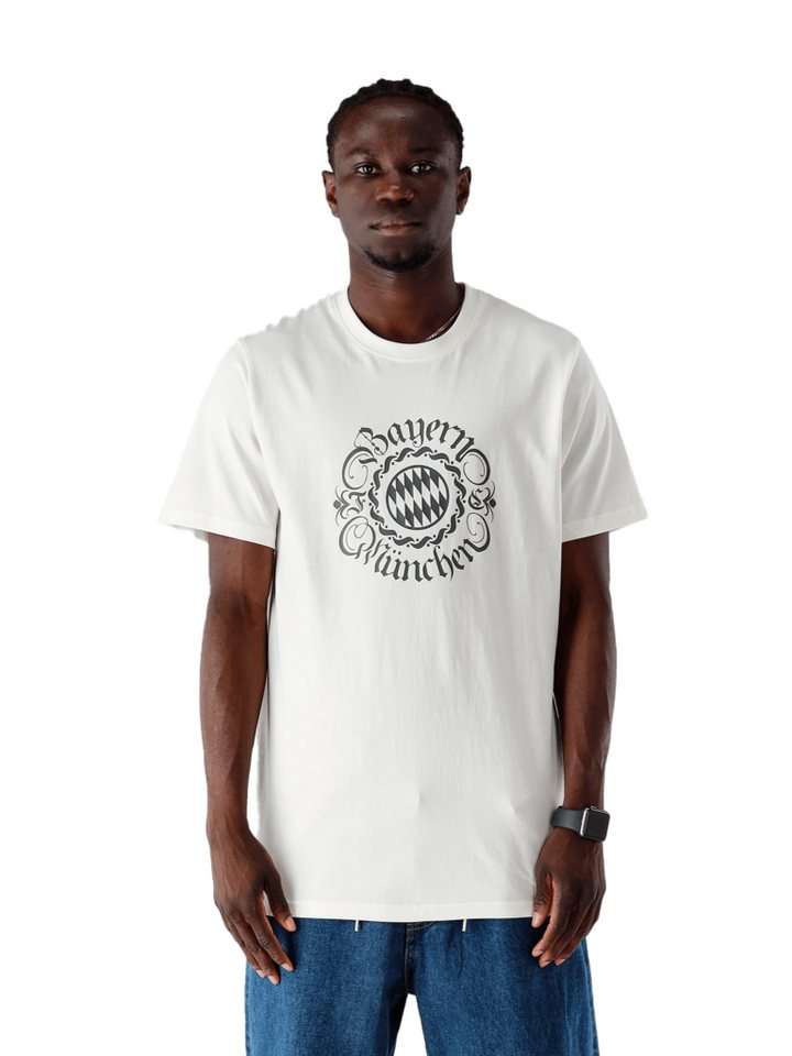 FC Bayern München T-Shirt FC Bayern München, T-Shirt Oktoberfest Logo, Herren, Off white von FC Bayern München
