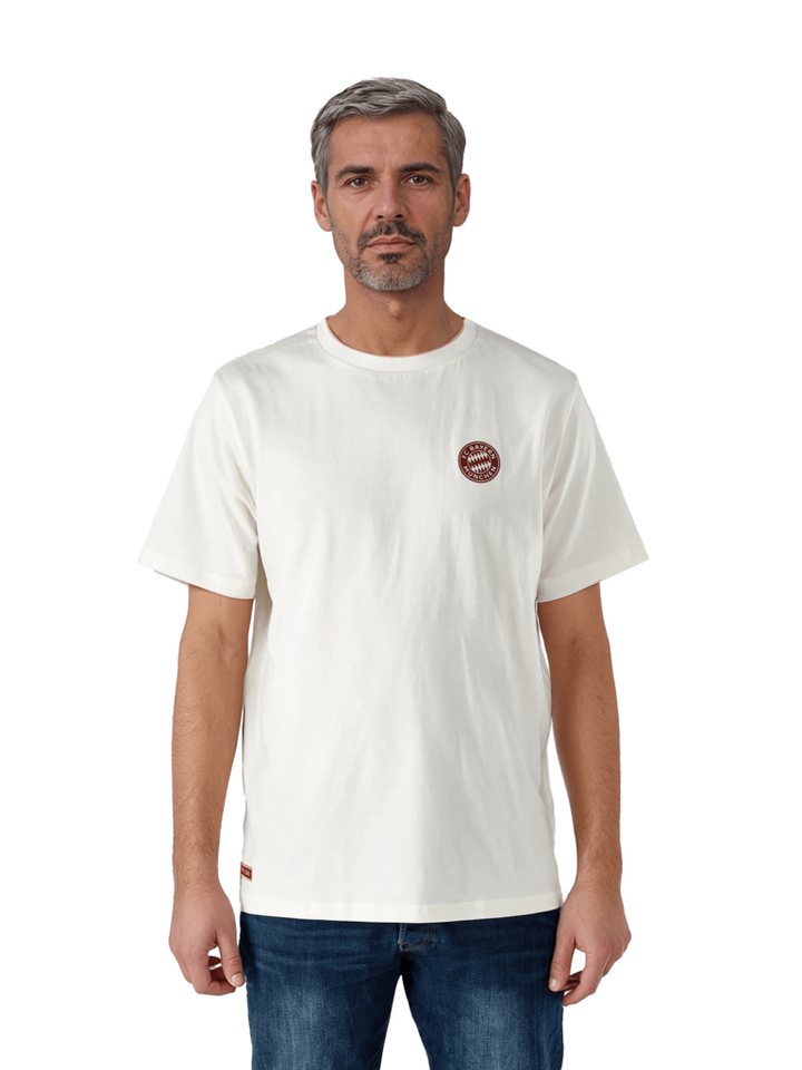 FC Bayern München T-Shirt FC Bayern München, T-Shirt Rekordmeister, Herren, Off white von FC Bayern München