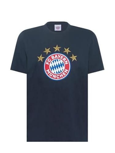FC Bayern München T-Shirt Logo Navy Kinder Gr. 128 von FC Bayern München