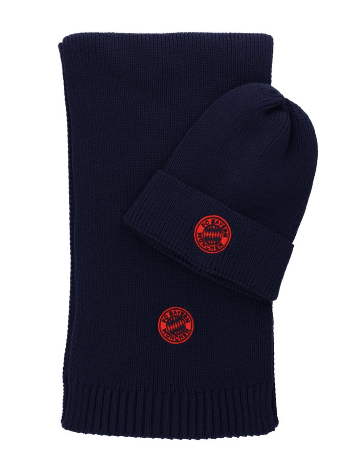 FC Bayern München Wendemütze FC Bayern München I Set Mütze Schal Autumn I Unisex I Navy von FC Bayern München