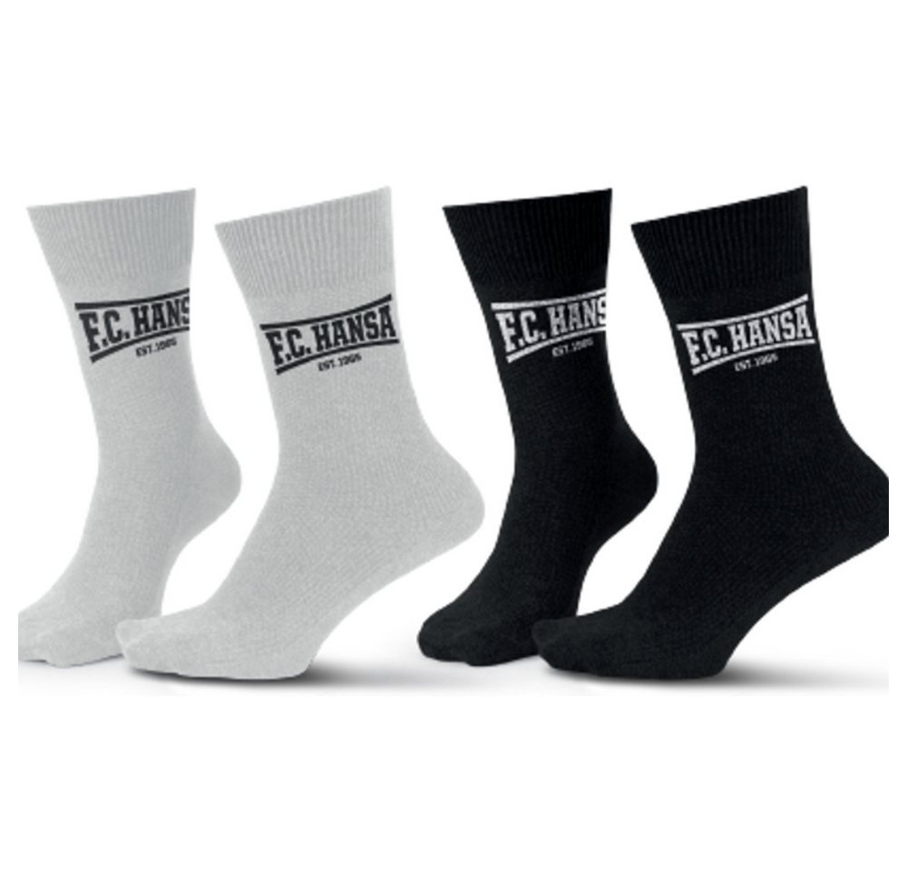 FC Hansa Rostock Socken Hansa Rostock Sportsocke „Est. 1965“ 2er Paar von FC Hansa Rostock