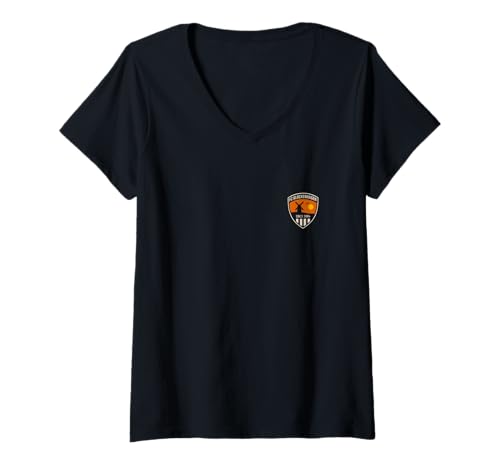 Damen Klockenhagen Fussball Club | T-Shirt mit V-Ausschnitt Damen Klockenhagen Fussball Club | T-Shirt mit V-Ausschnitt von FC Klockenhagen