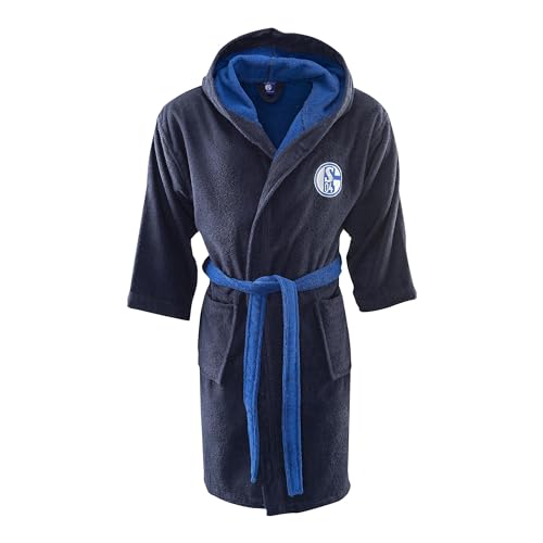 FC Schalke 04 Bademantel navy Kapuze (DE/NL/SE/PL, Alphanumerisch, L, Regular, Regular, navy) von FC Schalke 04