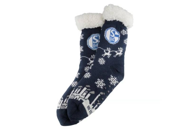 FC Schalke 04 Kuschelsocken Hüttensocken Christmas Logo (1-Paar) von FC Schalke 04