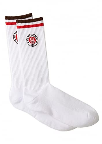 FC St. Pauli -Logo, Tennissocken weiß (DE/NL/SE/PL, Numerisch, 42, 46, Regular, Regular, Weiß) von FC St. Pauli