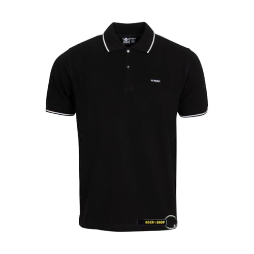 FC St. Pauli Poloshirt ST. Pauli Pure Herren FCSP Fanartikel schwarz + ROCKnSHOP Flaschenöffner (DE/NL/SE/PL, Alphanumerisch, XL, Regular, Regular, schwarz Pure) von FC St. Pauli