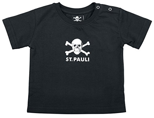 FC St. Pauli Totenkopf Baby-Shirt schwarz 80 von FC St. Pauli