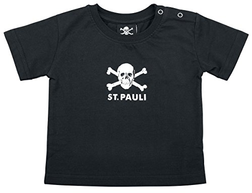 FC St. Pauli Totenkopf Baby-Shirt schwarz 86 von FC St. Pauli