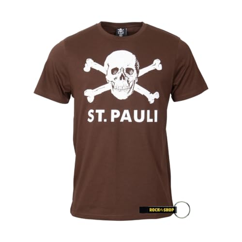 FC St. Pauli Totenkopf Herren T-Shirt FCSP Fanartikel + RocknShop Flaschenöffner von FC St. Pauli