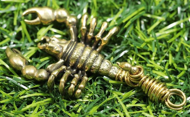 Thai Messing Skorpion Amulett Anhänger Halskette Glück Talisman von FCAMULET