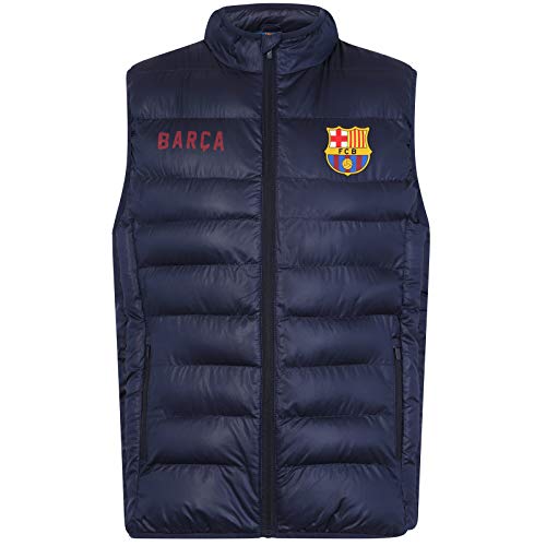 FC Barcelona - Herren Steppweste - Offizielles Merchandise - Fangeschenk - Dunkelblau mit Reißverschluss - L von FCB