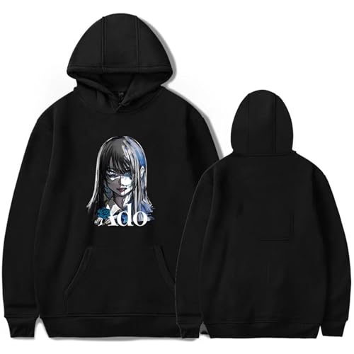 FCJKMNM ADO Wunsch Tour Kapuzenpullover Niedlicher 2D Druck Langarm Top Lässiger Pullover Hoodie Hip Hop Style Klamotten Mode Sweatshirt XXS-4XL-Black||XXS von FCJKMNM