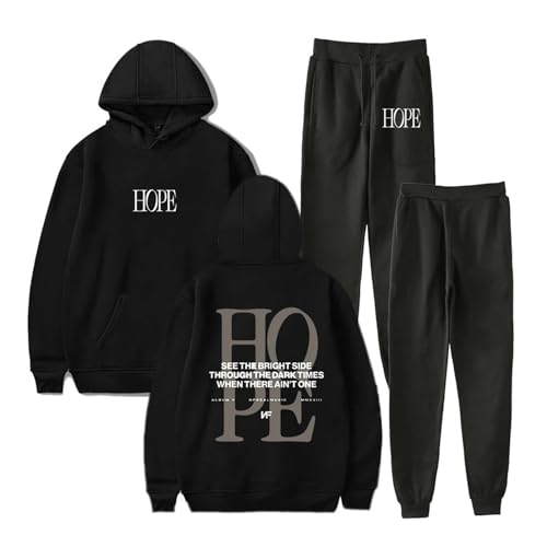 FCJKMNM NF Hope Tour Merch Kapuzenpullover Sets 2D Print Hoodie Jogger Frauen Männer Hosen Zweiteiliges Set Sweatshirts+Sweatpants XXS-4XL-White||XXS von FCJKMNM