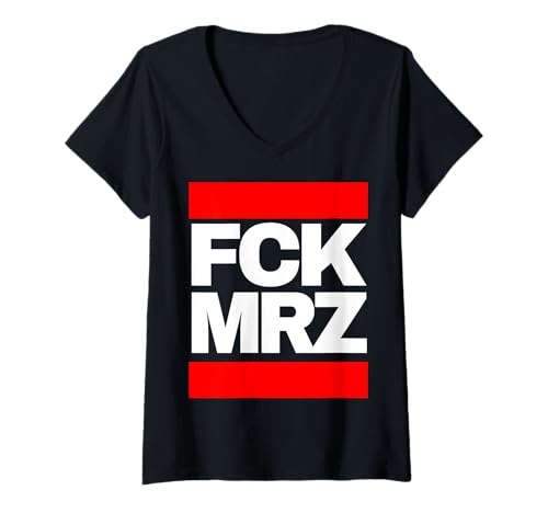 Damen FCK MRZ T-Shirt mit V-Ausschnitt von FCK MRZ
