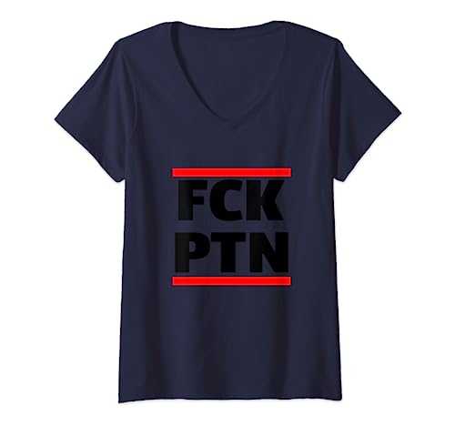 Damen FCK PTN I Stand With Ukraine T-Shirt mit V-Ausschnitt Damen FCK PTN I Stand With Ukraine T-Shirt mit V-Ausschnitt von FCK PTN I Stand With Ukraine