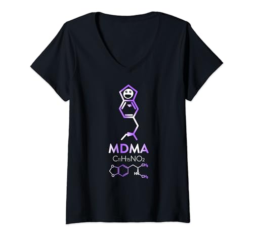 Damen MDMA Molekül - Chemie Element T-Shirt mit V-Ausschnitt Damen MDMA Molekül - Chemie Element T-Shirt mit V-Ausschnitt von FCMP Fun & Sarkasmus