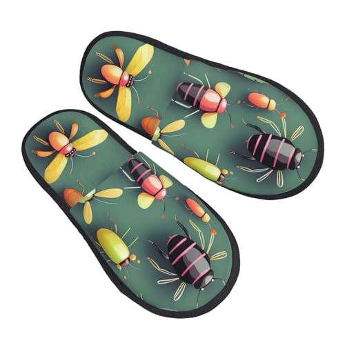 FCTVASDM Insect Atlas Hausschuhe für Damen und Herren, Winter, Hausschuhe, für drinnen und draußen, flauschige Hausschuhe, Slipper, Memory-Schaum-Hausschuhe, Schwarz , Medium FCTVASDM Insect Atlas Hausschuhe für Damen und Herren, Winter, Hausschuhe, für drinnen und draußen, flauschige Hausschuhe, Slipper, Memory-Schaum-Hausschuhe, Schwarz , Medium von FCTVASDM
