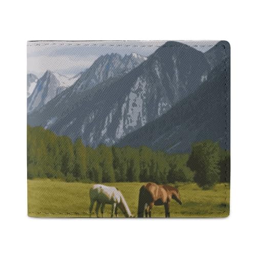 Brieftasche Kartenetui Brieftasche Herren Bergwiese Weide Pferde Gedruckt Geldbörse für den täglichen Gebrauch Und Passt in jede Tasche mit Leichtigkeit, Stil, One Size, Stil, One Size, Stil, One size von FCTVSKLN