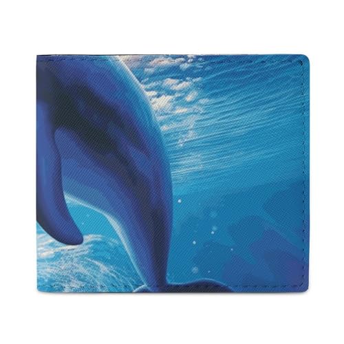Brieftasche Kartenetui Brieftasche Herren Nette Delphine Gedruckt Geldbörse für den täglichen Gebrauch Und Passt in jede Tasche mit Leichtigkeit, Stil, One Size, Stil, One Size, Stil, One size von FCTVSKLN