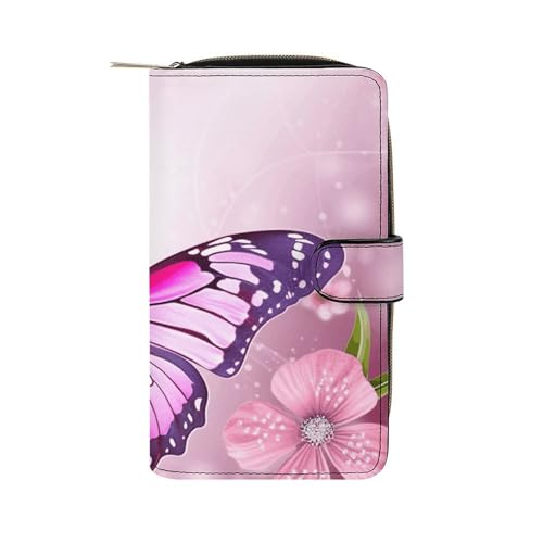 FCTVSKLN Geldbörse für Männer Brieftasche Kartenhalter Reißverschluss Schmetterling bedruckte Brieftasche mehrere Kreditkartenhalter Brieftasche für Männer Frauen, Stil, 19.7 * 11 * 3.5cm, lässig von FCTVSKLN
