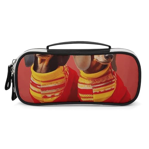 FCTVSKLN Make-up-Tasche, Make-up-Tasche, niedlicher Dackel, bedruckt, Reise-Make-up-Tasche, Kosmetiktasche für Damen, Reise-Kulturbeutel, Stil, Einheitsgröße, Make-up-Tasche, Stil:, Einheitsgröße FCTVSKLN Make-up-Tasche, Make-up-Tasche, niedlicher Dackel, bedruckt, Reise-Make-up-Tasche, Kosmetiktasche für Damen, Reise-Kulturbeutel, Stil, Einheitsgröße, Make-up-Tasche, Stil:, Einheitsgröße von FCTVSKLN