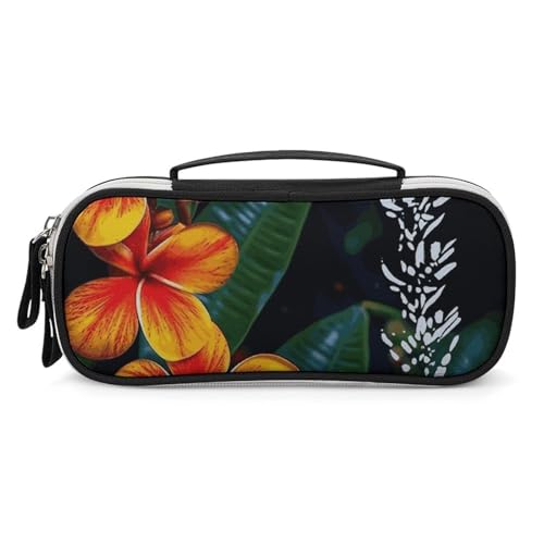 FCTVSKLN Schminktasche Make-up Organizer auffällige Hawaiianische Blumen bedruckte Reisetasche Make-up Tasche Kosmetiktasche für Frauen Reisen Toiletten Stil One Size Make-up Tasche Stil One Size von FCTVSKLN