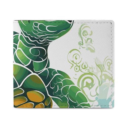 Geldbörse Kartenetui Münzbörse Herren Cartoon Schildkröte Muster bedruckte Geldbörse für den täglichen Gebrauch und passt in jede Tasche mit Leichtigkeit, Stil, Einheitsgröße, Stil:, Einheitsgröße von FCTVSKLN
