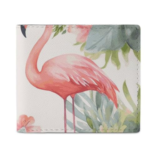 Geldbörse Kartenetui Münzbörse Herren Flamingos und Blumen bedruckte Geldbörse für den täglichen Gebrauch und passt in jede Tasche mit Leichtigkeit, Stil, Einheitsgröße, Stil:, Einheitsgröße von FCTVSKLN