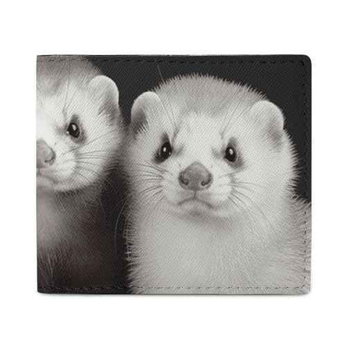 Geldbörse Kartenetui Münzbörse Herren Frettchen bedruckte Geldbörse für den täglichen Gebrauch und passt in jede Tasche mit Leichtigkeit, Stil, Einheitsgröße, Stil:, Einheitsgröße von FCTVSKLN