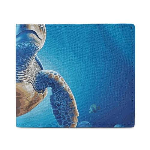 Geldbörse Kartenetui Münzbörse Herren Schildkröte in Blau Wasserdruck Geldbörse für den täglichen Gebrauch und passt in jede Tasche mit Leichtigkeit, Stil, Einheitsgröße, Stil:, Einheitsgröße von FCTVSKLN