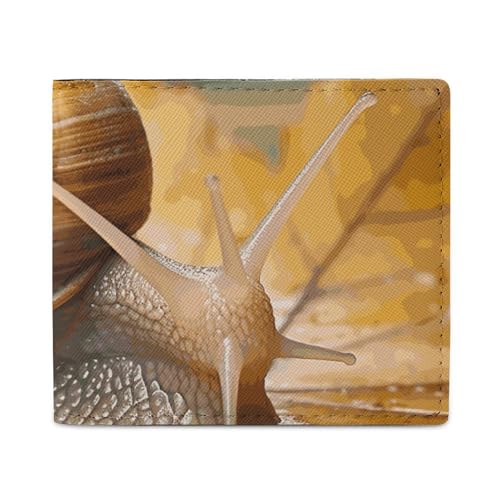 Geldbörse Kartenetui Münzbörse Herren Schnecke in Blättern bedruckte Geldbörse für den täglichen Gebrauch und passt in jede Tasche mit Leichtigkeit, Stil, Einheitsgröße, Stil:, Einheitsgröße von FCTVSKLN