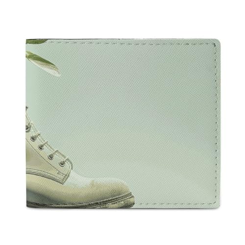 Geldbörse Kartenetui Münzbörse Herren Schuhe und grüne Knospen bedruckte Geldbörse für den täglichen Gebrauch und passt in jede Tasche mit Leichtigkeit, Stil, Einheitsgröße, Stil:, Einheitsgröße von FCTVSKLN