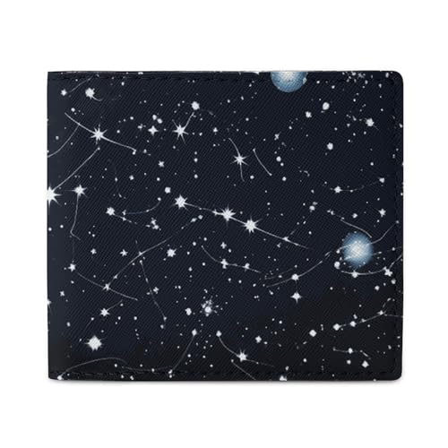 Geldbörse Kartenetui Münzbörse Herren Sternbilder und Sterne Muster bedruckte Geldbörse für den täglichen Gebrauch und passt in jede Tasche mit Leichtigkeit, Stil, Einheitsgröße, Stil:, Einheitsgröße von FCTVSKLN