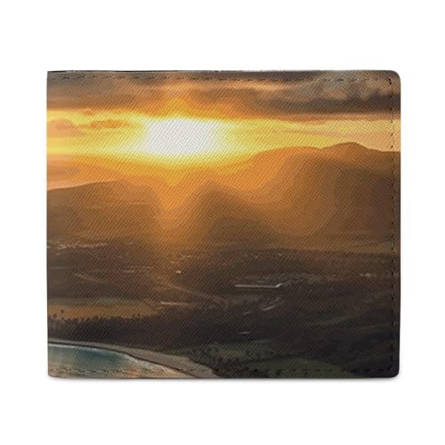 Geldbörse Kartenetui Münzbörse Herren Sunrise Over Hawaii bedruckte Geldbörse für den täglichen Gebrauch und passt in jede Tasche mit Leichtigkeit, Stil, Einheitsgröße, Stil:, Einheitsgröße von FCTVSKLN