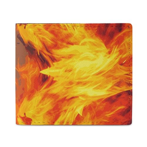 Geldbörse mit Kartenetui, Münzgeldbörse für Herren, Motiv: Feuer gegen Eis, bedruckt, für den täglichen Gebrauch, passt in jede Tasche mit Leichtigkeit, Stil, Einheitsgröße, Stil:, Einheitsgröße von FCTVSKLN
