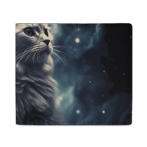Kartenetui für Herren, eine Katze im Nebel, bedruckte Geldbörse für den täglichen Gebrauch und passt in jede Tasche mit Leichtigkeit, Stil, Einheitsgröße, Stil:, Einheitsgröße von FCTVSKLN