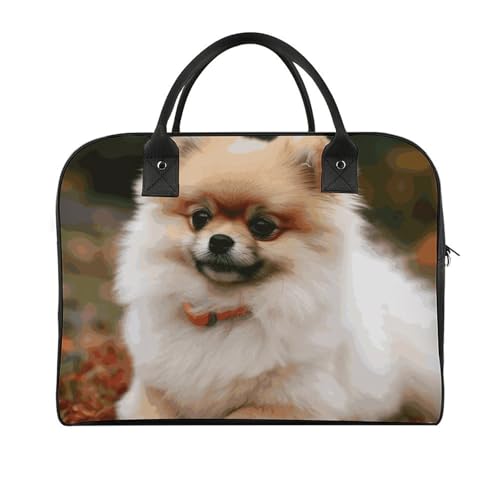 Reisetasche für Reisen, Umhängetasche, Turnbeutel, kurzhaariger Zwergspitz, bedruckt, Schultertasche, Reisehandtasche für Damen und Herren, Einheitsgröße, Seesack, Stil:, Einheitsgröße, Reisetasche Reisetasche für Reisen, Umhängetasche, Turnbeutel, kurzhaariger Zwergspitz, bedruckt, Schultertasche, Reisehandtasche für Damen und Herren, Einheitsgröße, Seesack, Stil:, Einheitsgröße, Reisetasche von FCTVSKLN