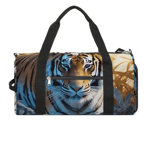 Turnbeutel Duffle Bag African Wildlife Tiger Printed Yoga Bag Printed Backpack Duffel Bag Small Gym Bag for Travel Sports Style One Size Gym Bag, Stil:, Einheitsgröße, Turnbeutel von FCTVSKLN