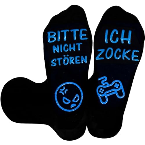 FCXQG Gaming Socken Zocker Socken Socken Zocken Mit Spruch Bitte Nicht Stören Ich Zocke Zocken Socken Für Zocker Männer Herren Frauen Damen Weihnachts Erntedankfest Geburtstag von FCXQG