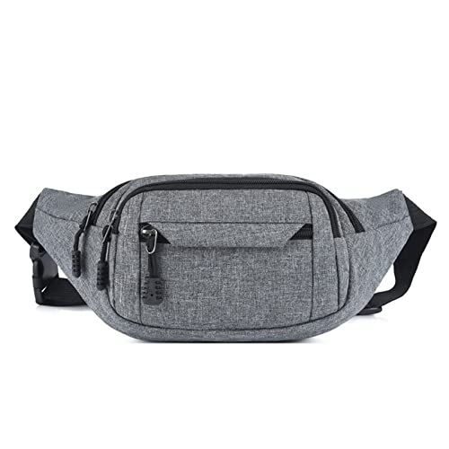 Unisex Klassische Lauf-Hüfttaschen, Mehrzweck-Crossbody-Tasche, Outdoor-Tagesrucksack, leichte Brusttasche, grau, Einheitsgröße, Slingback von FCYOSO