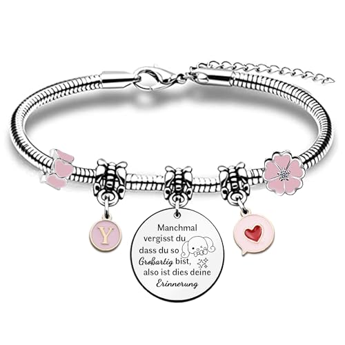 26 Alphabete Perlenarmbänder Weihnachts Freund Kollege Familien Geburtstags Wertschätzung Schmuck Schwester Tochter Enkelin Abschlussfeier Andenken Ehefrau Valentinstag Besondere Geschenke (Y) von FCZIVA