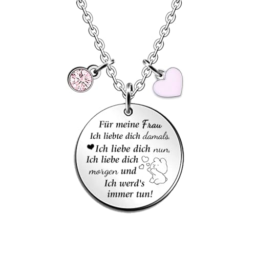 Anhänger Halsketten Ehefrau Weihnachts Schätzen Verstellbare Kette Seelenverwandte Zitate graviert Frauen Geburtstagsschmuck Valentinstag Motivation Begleiten Liebe Andenken von FCZIVA