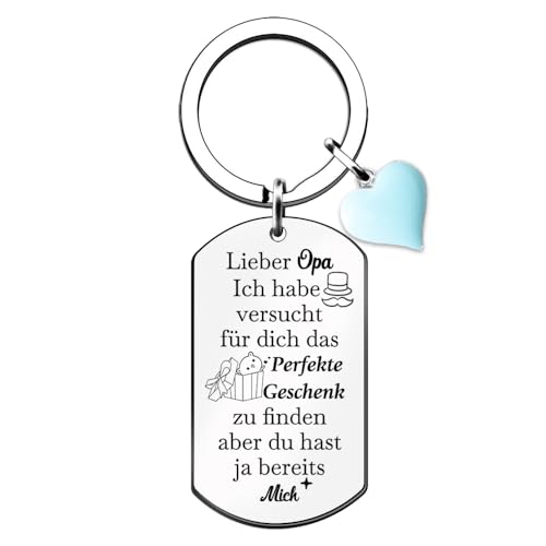 FCZIVA Schlüsselanhänger Geburtstagsgeschenk Opa Personalisiert Weihnachten Männer Thanksgiving Schlüsselring Großelterntag Inspiration Andenken Positive Motivation Ihn Familie Gather Day Zitat von FCZIVA