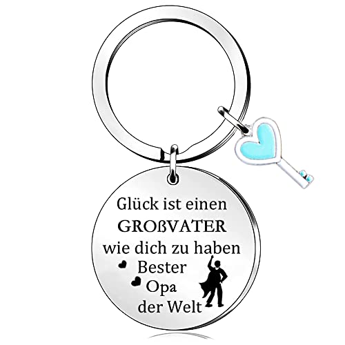 Opa Schlüsselanhänger Männer Vatertag Schlüsselring Bester Großvater der Welt Geburtstagsgeschenk Großvater Andenken von Enkelkindern Wertschätzung Erntedankfest Weihnachten Ruhestand Geschenke von FCZIVA