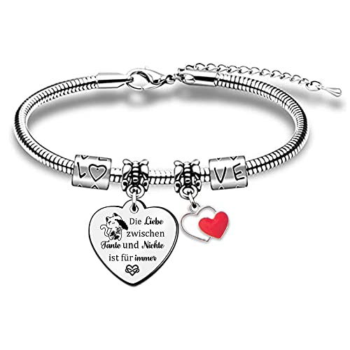 Tante Und Nichte Armreifen Armband Verstellbar Frauen Muttertag Geburtstag Geschenk Tante Nichte Liebe FüR Immer Schmuck Andenken Familie Begleiten SchäTzen Thanksgiving Weihnachtsgeschenke Herzen von FCZIVA