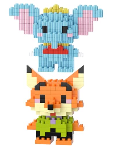 FDCGAS 2 pcs Karikatur Bausteine,Micro Bausteine Spielzeug Set,Mini 3D Modell Blocks Set 3D Puzzle Mit Cartoon Anime Figuren,kreatives Lernspielzeug,DIY Lernspielzeug Geschenk Für Kinder Erwachsene von FDCGAS