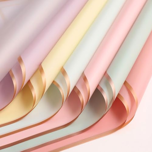 FDCGAS blumen papier - Wasserdicht Floristenverpackungspapier, Verwendung für Geschenkverpackungen, Blumen, Kunst und Handwerk,Blumenstrauß Papier 10 Blatt Geschenkpapier für 10 Farben von FDCGAS